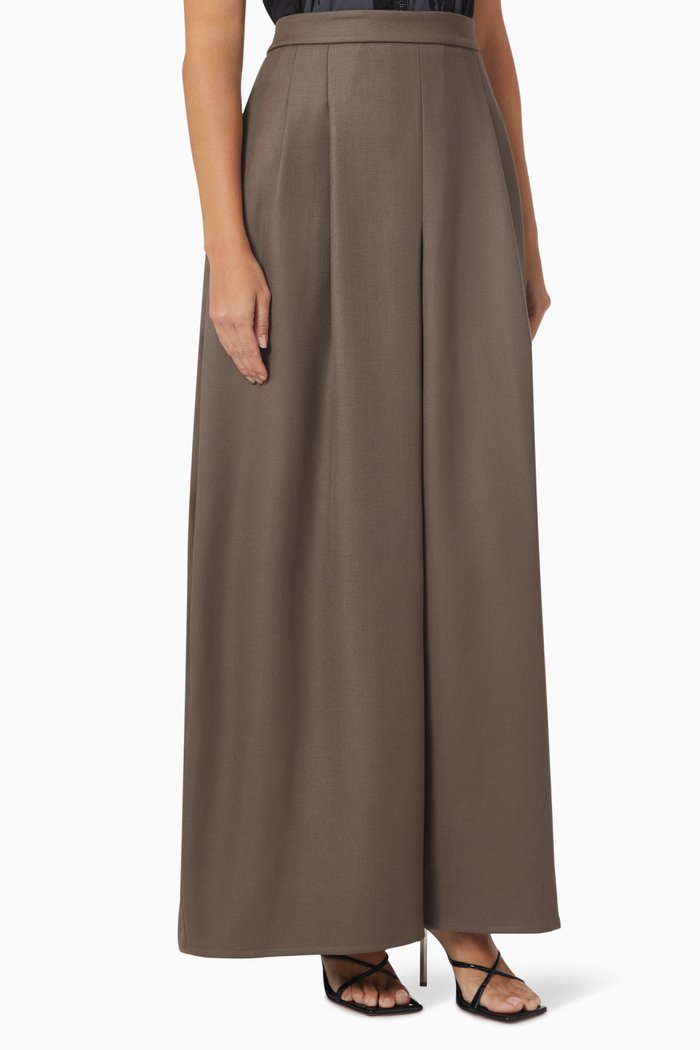 

Farsa Maxi Skirt in Wool, Brown