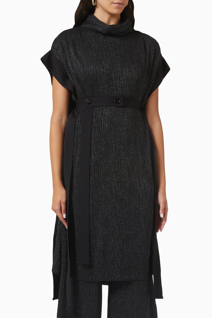 

Belted Longline Tunic, Black