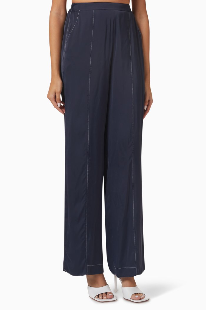 

Wide-leg Pants, Blue