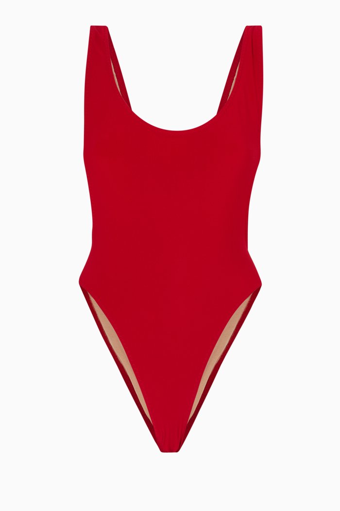 Marissa One-piece Swimsuit in 4-way Poly Lycra, Red