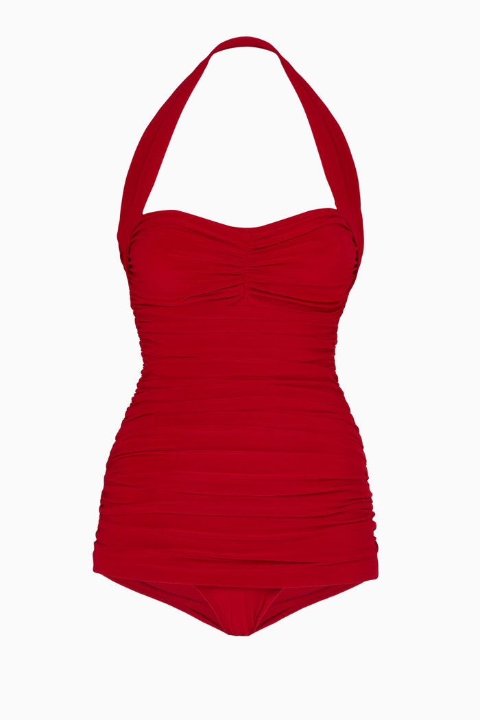 

Bill Mio One-piece Swimsuit in Poly Lycra, Red