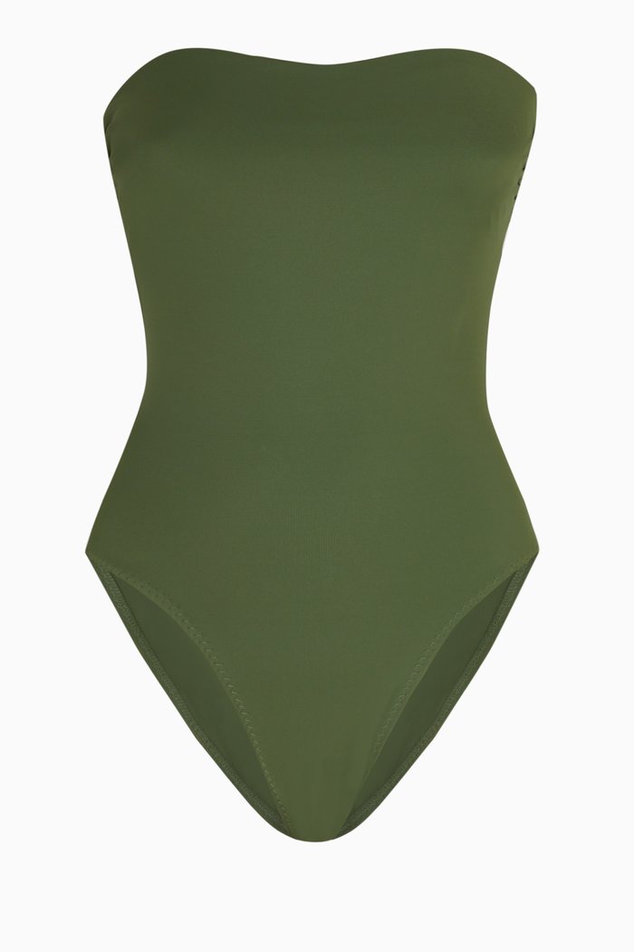 Bishop One-piece Swimsuit in Nylon-lycra, Green