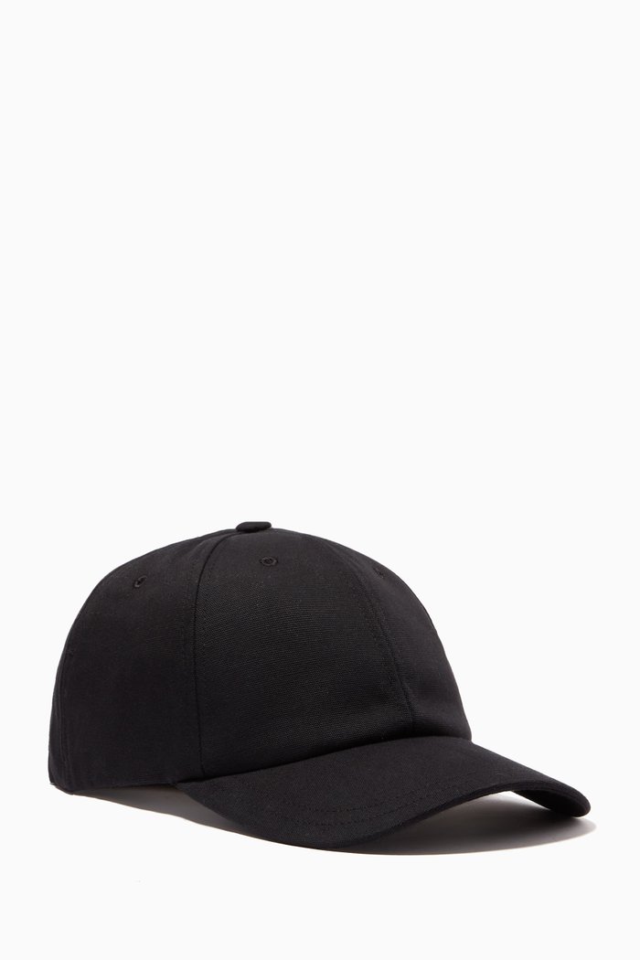 

Baseball Cap in Grosgrain Cotton, Black