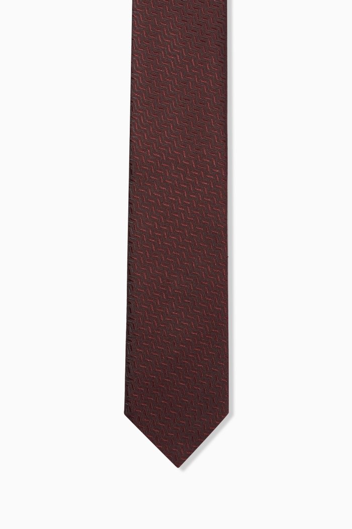 

Herringbone Tie in Silk, Red