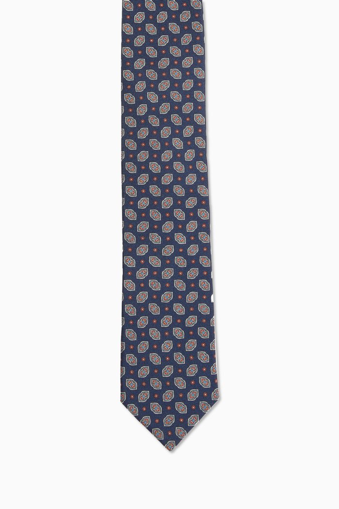 Paisley Tie in Silk, Blue