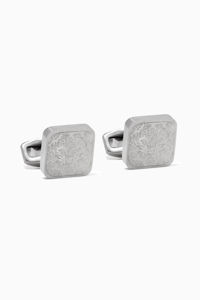 

Damask Cufflinks in Steel, Silver