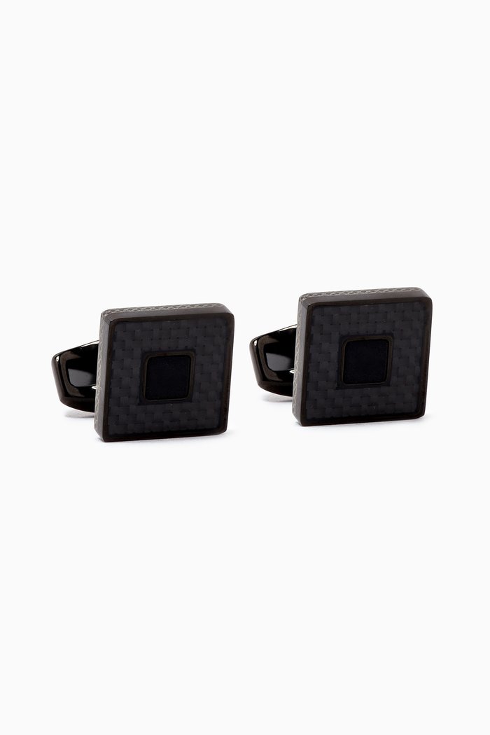 

Carbon Fibre Cufflinks in Ceramic, Black