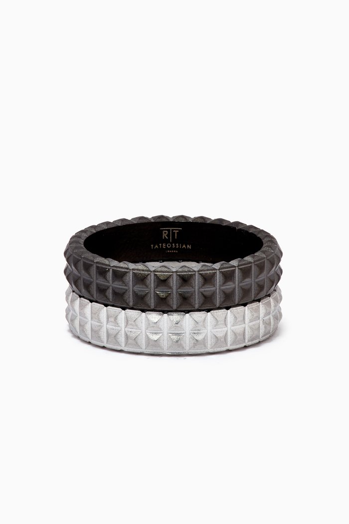 

Diamond Giza Ring Set in Stainless Steel, Black