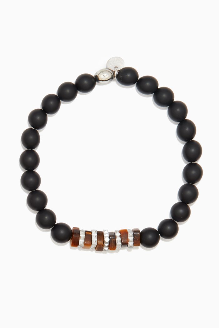 

Giza Tiger Eye Black Agate Bracelet