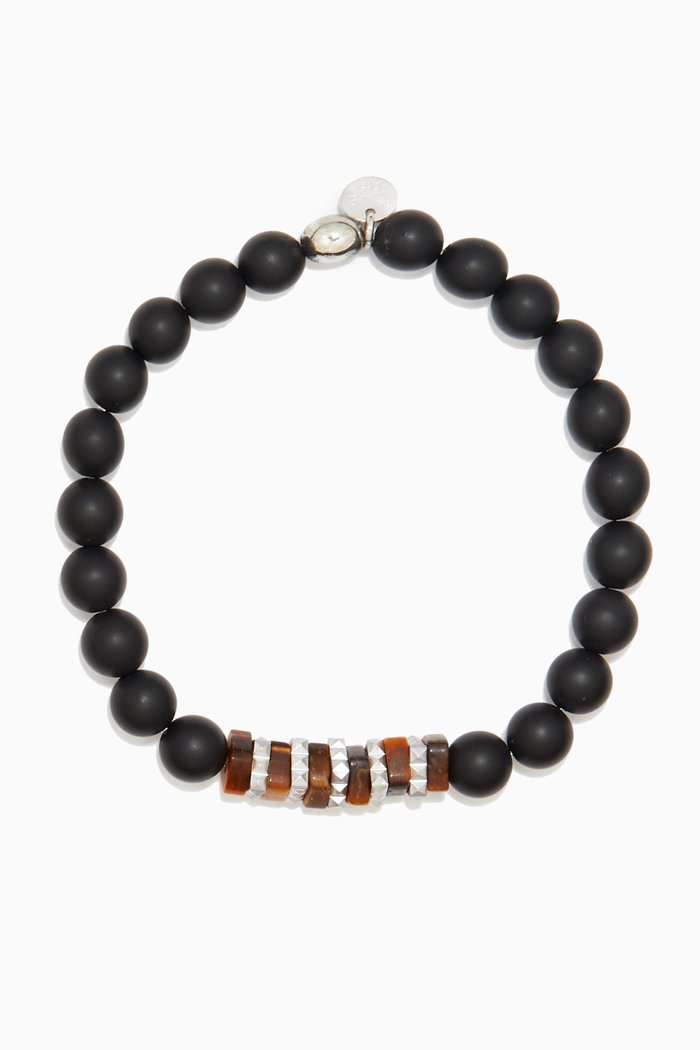 

Giza Tiger Eye Black Agate Bracelet
