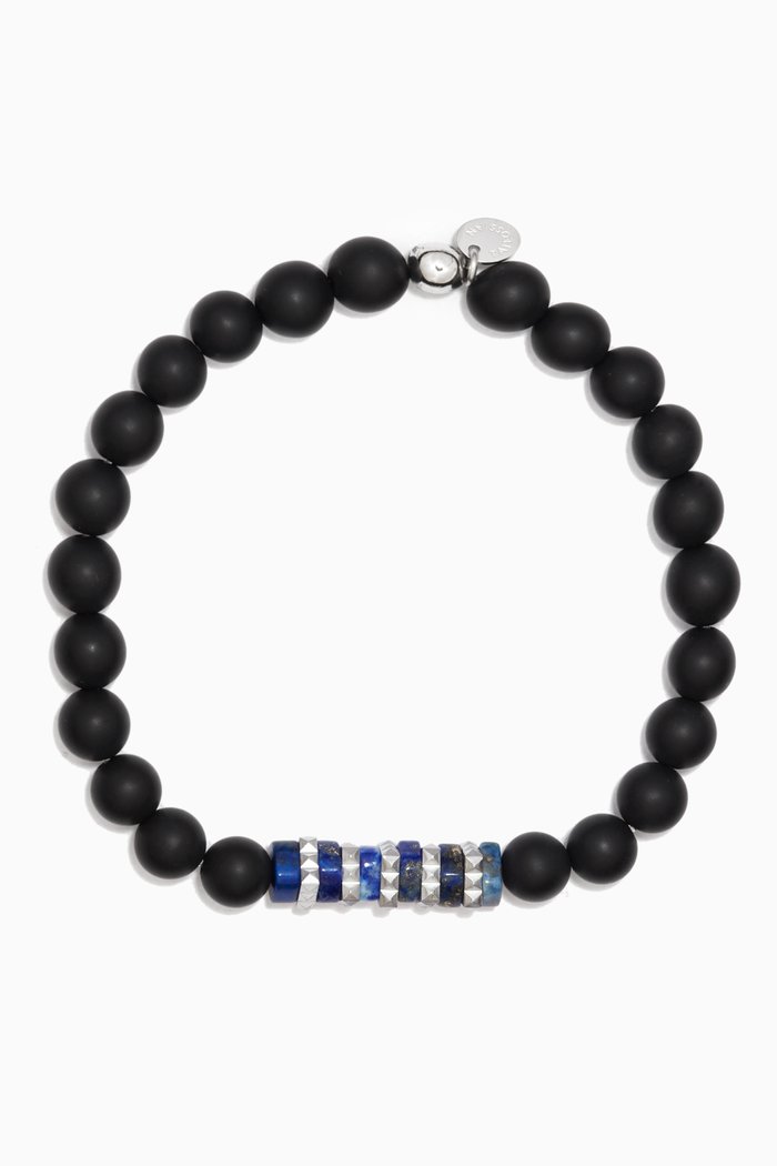 

Giza Sodalite Black Agate Bracelet