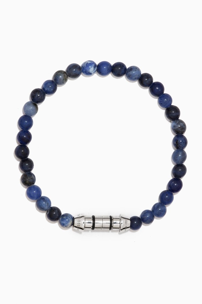 Lucky Me Sodalite Bracelet in Sterling Silver, Blue