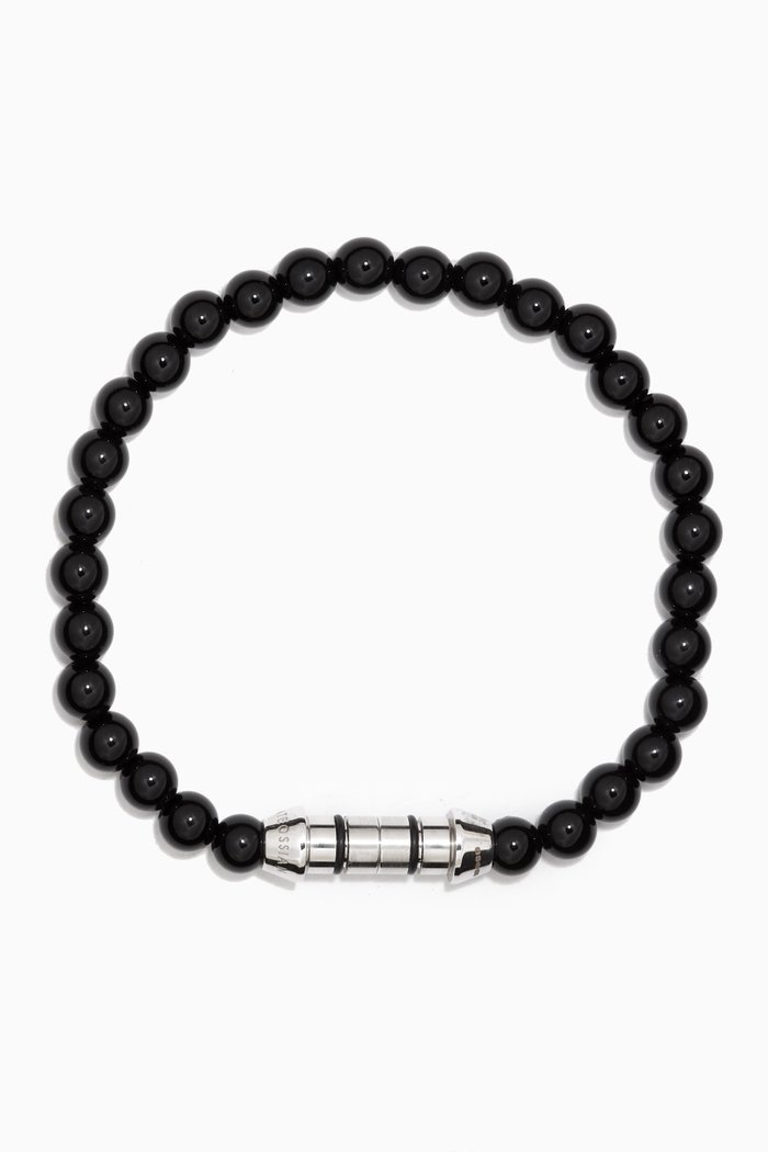 

Lucky Me Black Agate Bracelet in Sterling Silver