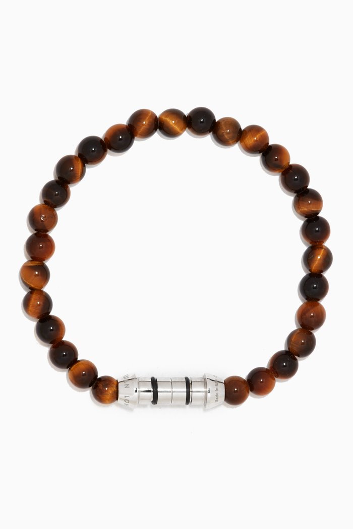 

Lucky Me Tiger Eye Bracelet in Sterling Silver, Brown
