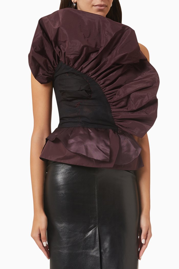 

Ruffle Sleeveless Top, Red