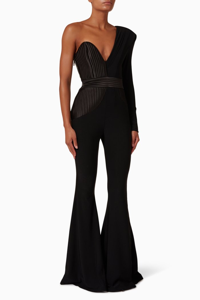 

It's No Game Jumpsuit in Stretch Jersey, Black