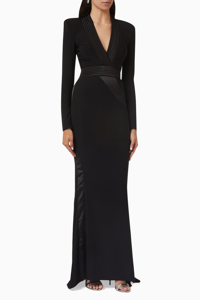 

The Heiress Gown in Stretch-jersey, Black