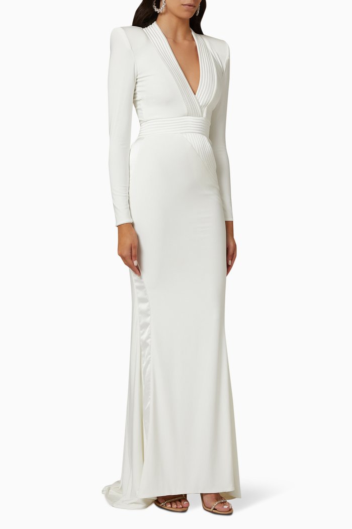 

The Heiress Gown in Stretch-jersey, White