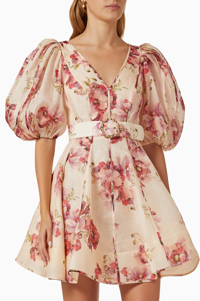 

High Tide Mini Dress in Linen, Neutral