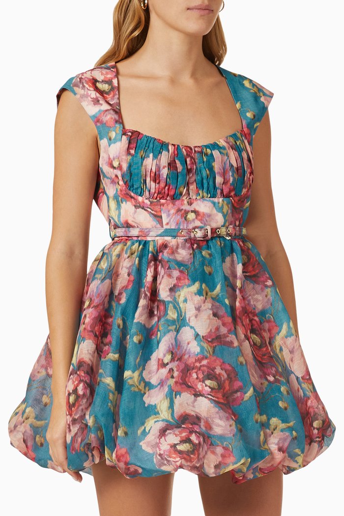 

High Tide Bubble Mini Dress, Multicolour