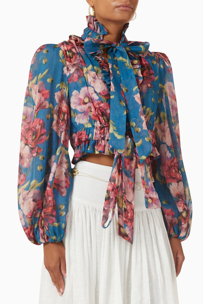 

High Tide Crop Bodice Top, Multicolour
