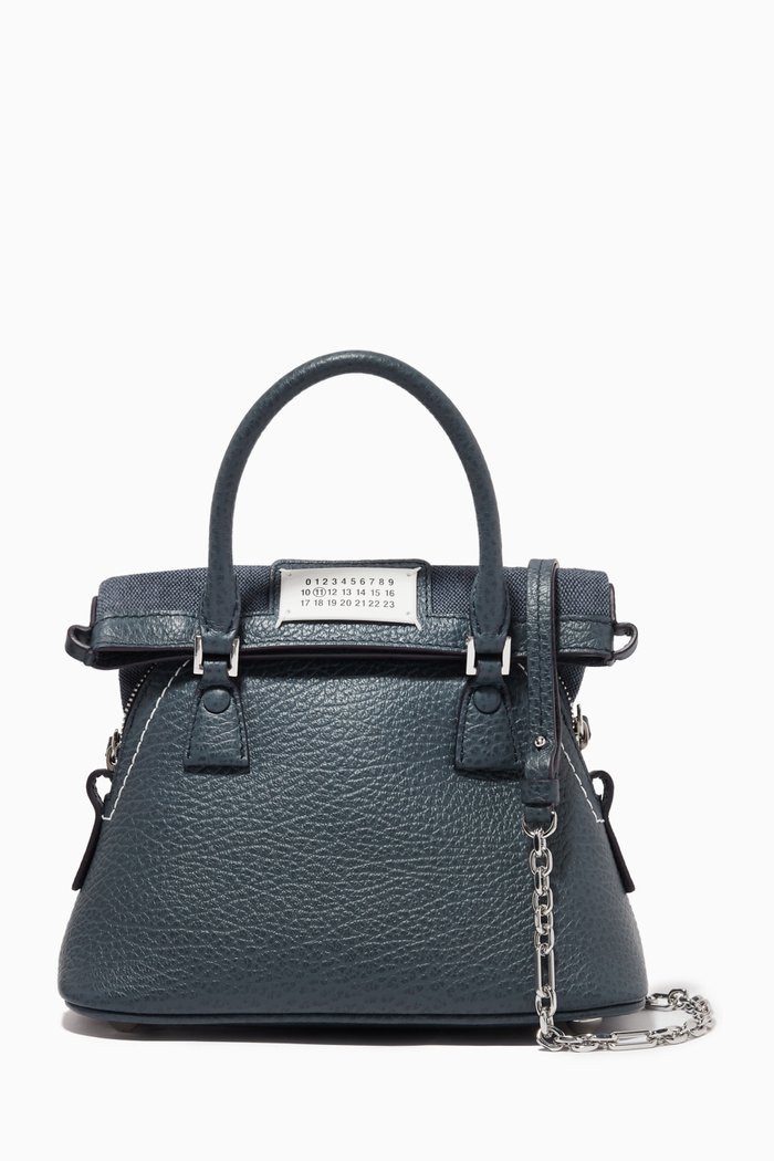 

Micro 5AC Top-handle Bag in Leather, Blue