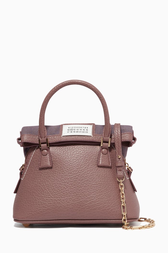 

Micro 5AC Top-handle Bag in Leather, Pink