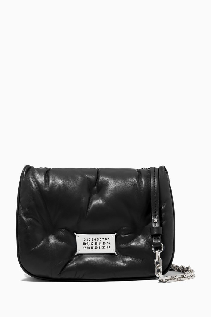 Mini Glam Slam Flap Shoulder Bag in Nappa, Black