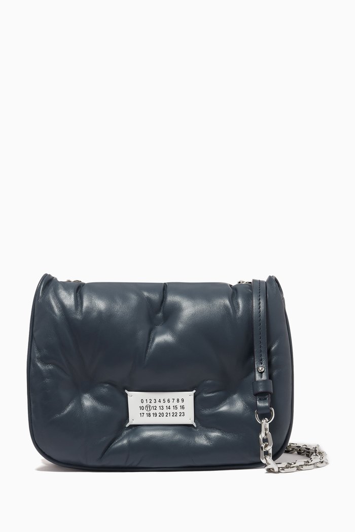 

Mini Glam Slam Flap Shoulder Bag in Nappa, Blue