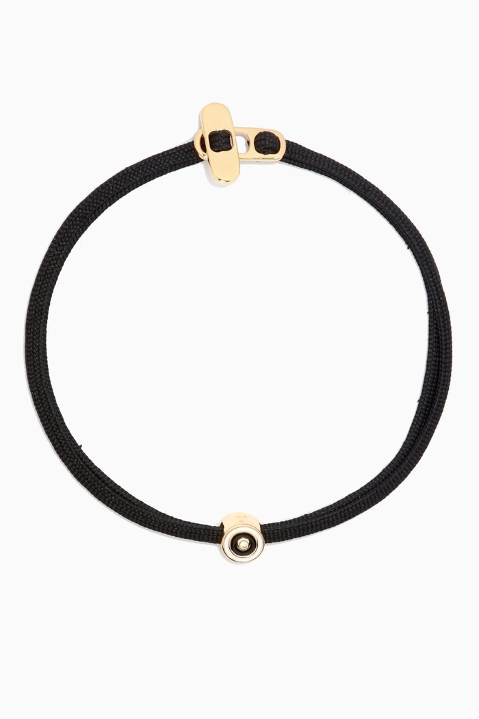 

Opus Sapphire Metric Rope Bracelet in 14kt Gold Vermeil, Black