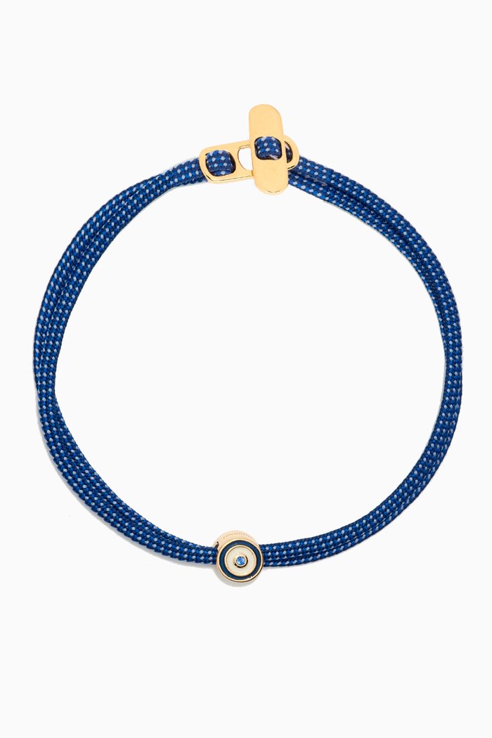 

Opus Sapphire Metric Rope Bracelet in 14kt Gold Vermeil, Blue