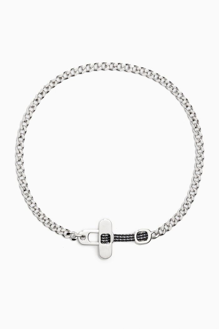 

Metric Chain Bracelet in Sterling Silver, Black