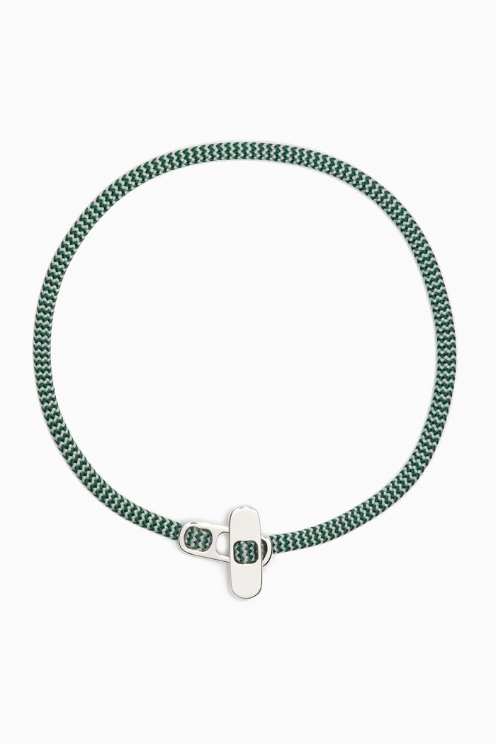 

Rope Bracelet in Sterling Silver, Green