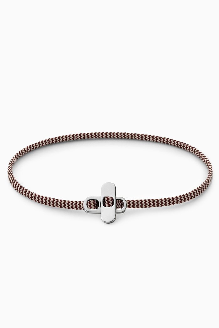 

Rope Bracelet in Sterling Silver, Red
