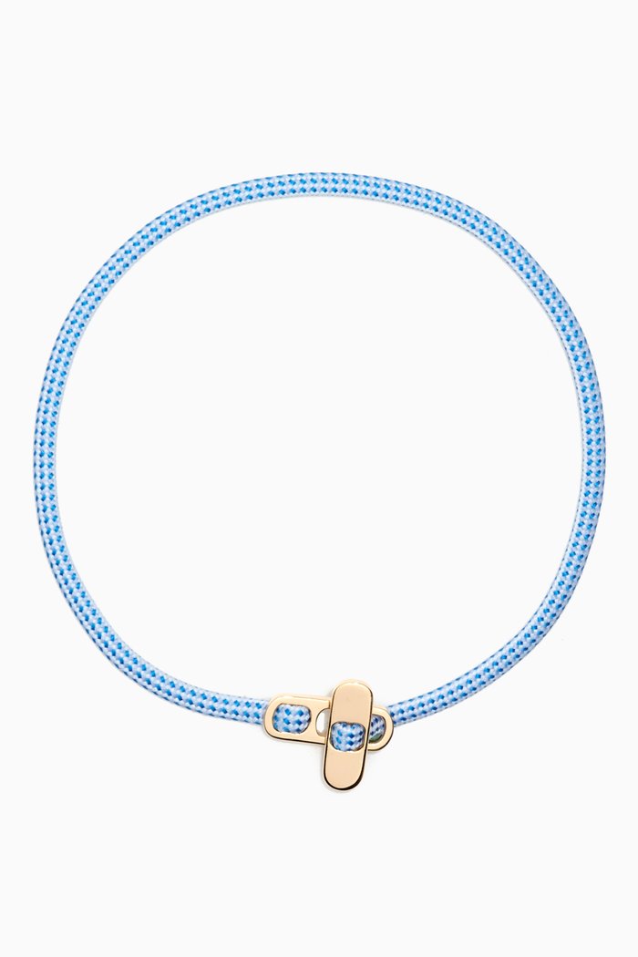 

Rope Bracelet in 14kt Gold Vermeil, Blue