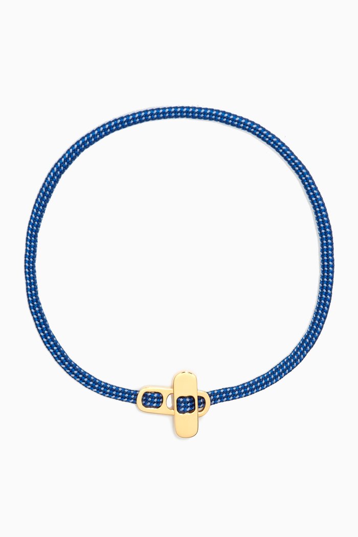

Rope Bracelet in 14kt Gold Vermeil, Blue