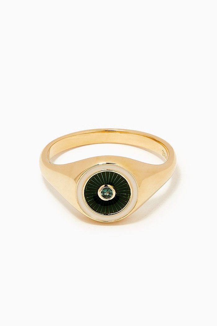 

Opus Chalcedony Ring in 14kt Gold Vermeil, Green
