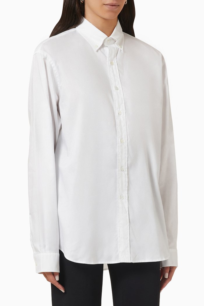 

Button-down Shirt in Cotton, White