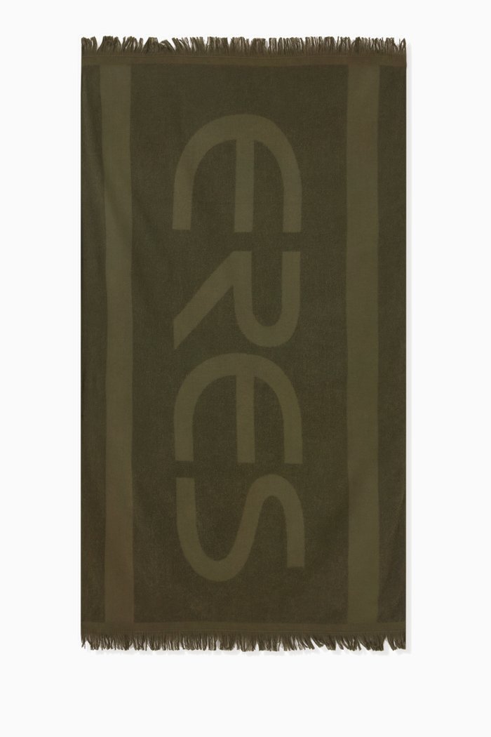 

Logo Beach Towel in Cotton-terry, Green