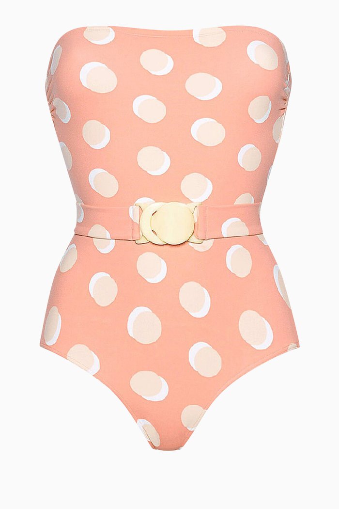 

Nuit Lune Bustier One-piece Swimsuit, Pink