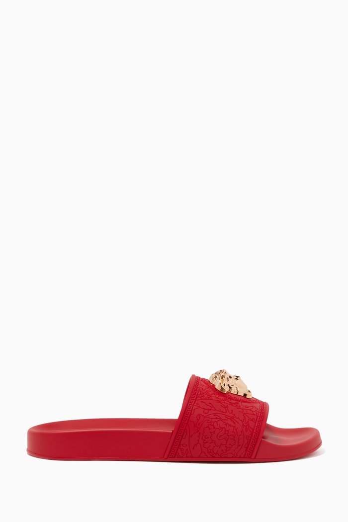 

Palazzo Pool Slides in Rubber, Red