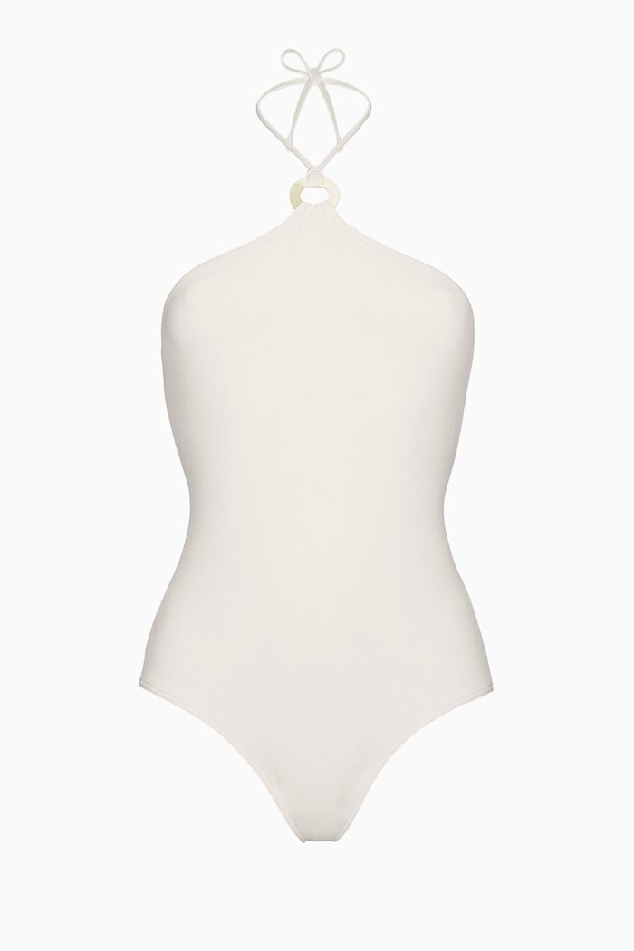 

Céleste Halterneck One-piece Swimsuit, Neutral
