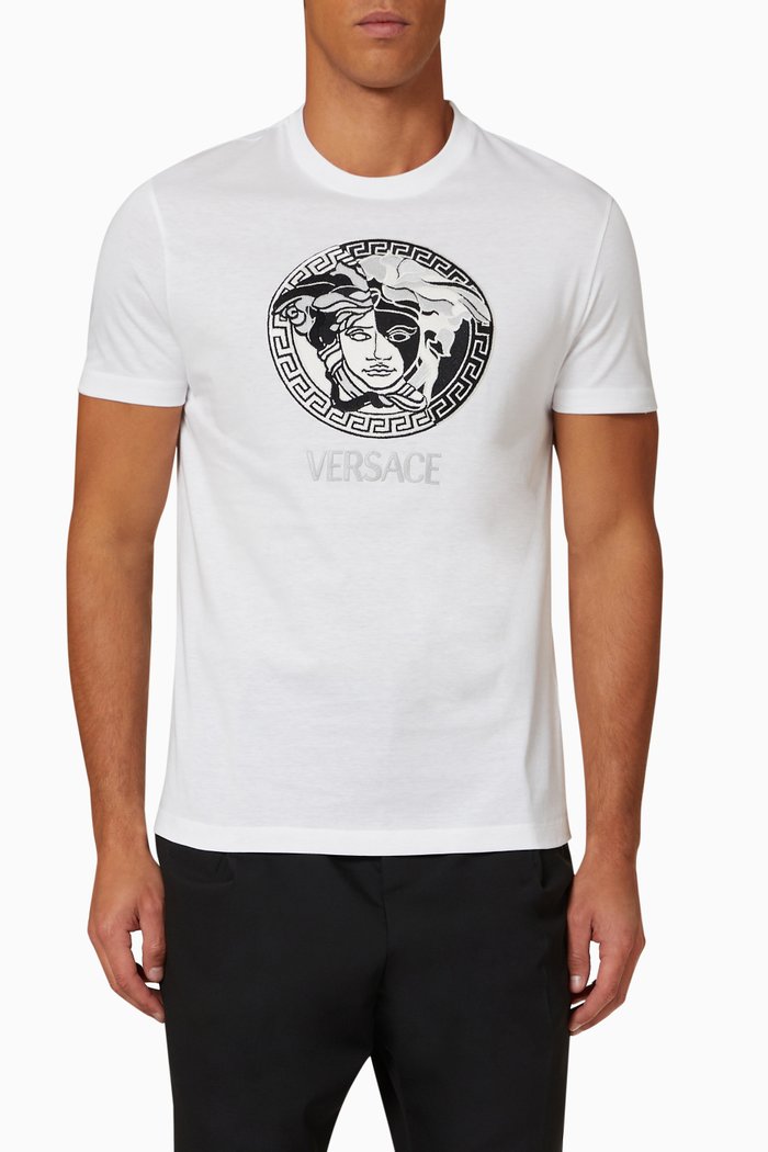 

Medusa Logo T-shirt in Cotton Jersey, White
