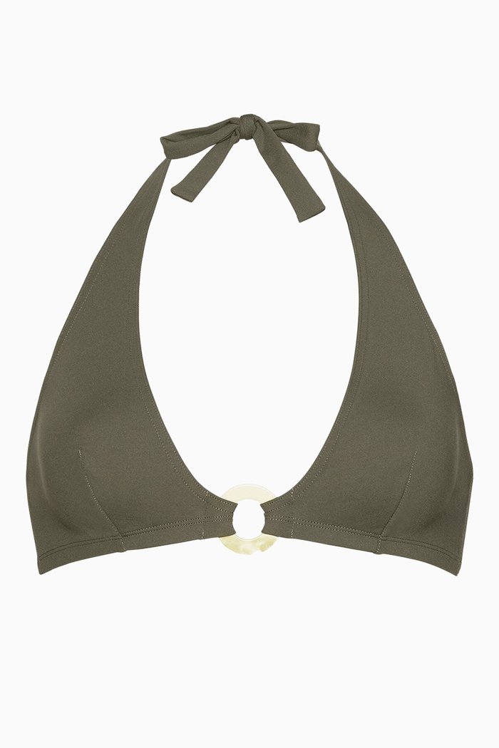 

Aube Triangle Bikini Top, Green