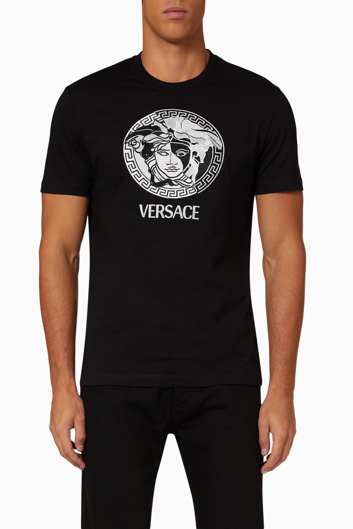 

Medusa Logo T-shirt in Cotton, Black