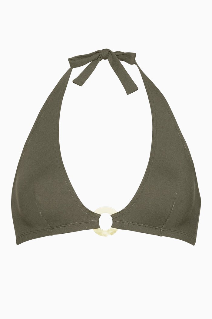 

Aube Triangle Bikini Top, Green