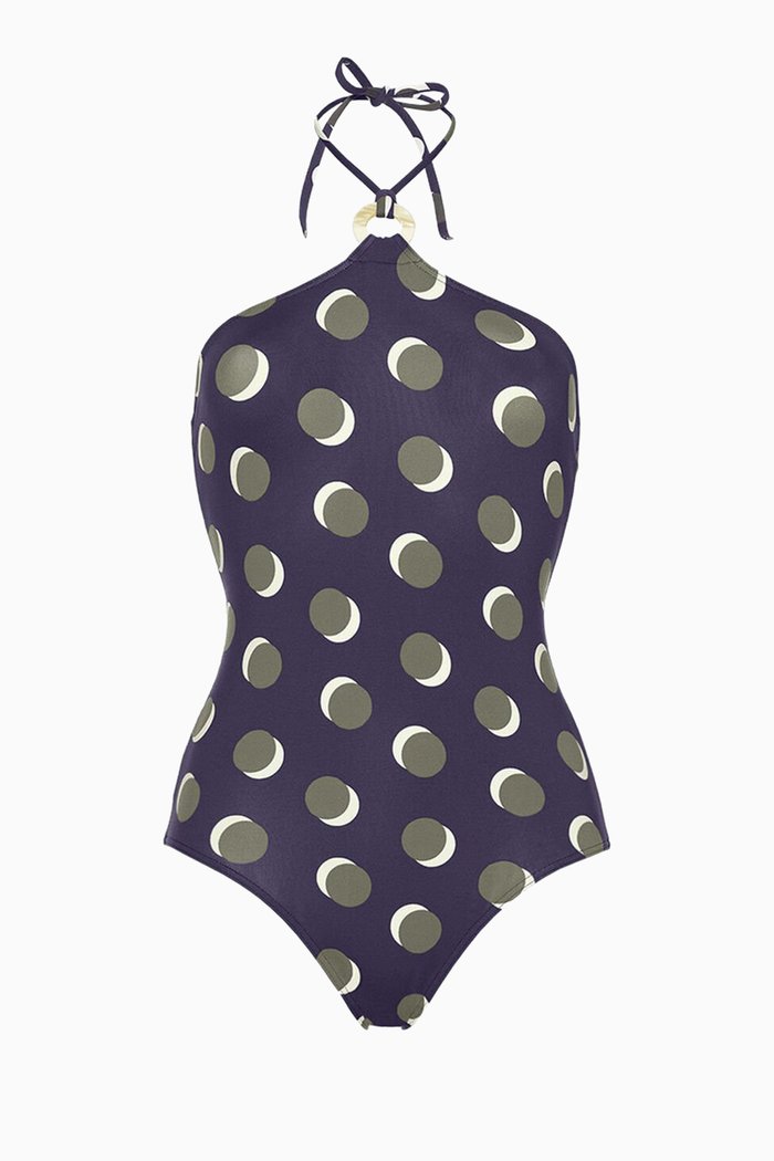 

Céleste Lune Halterneck One-piece Swimsuit, Blue