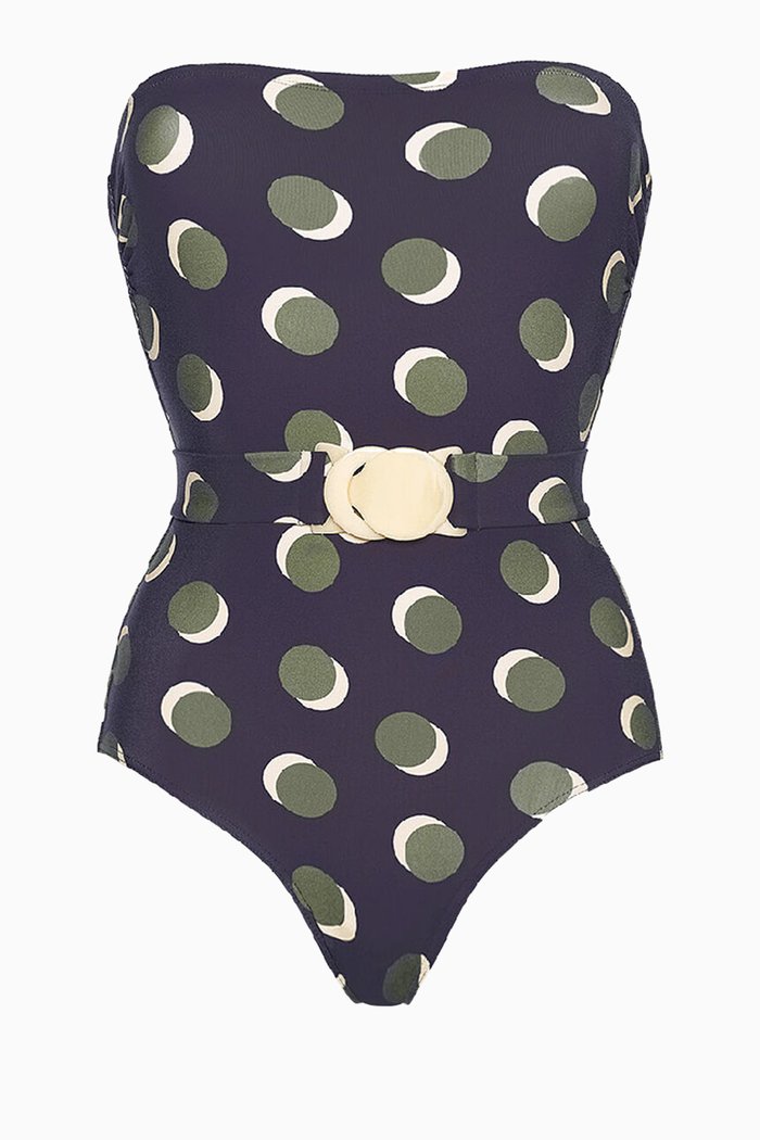 

Nuit Lune Bustier One-piece Swimsuit, Blue
