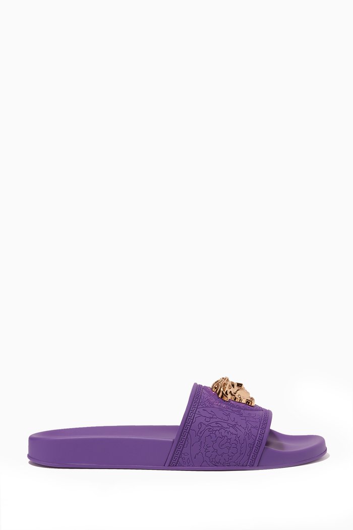 

Palazzo Pool Slides in Rubber, Purple