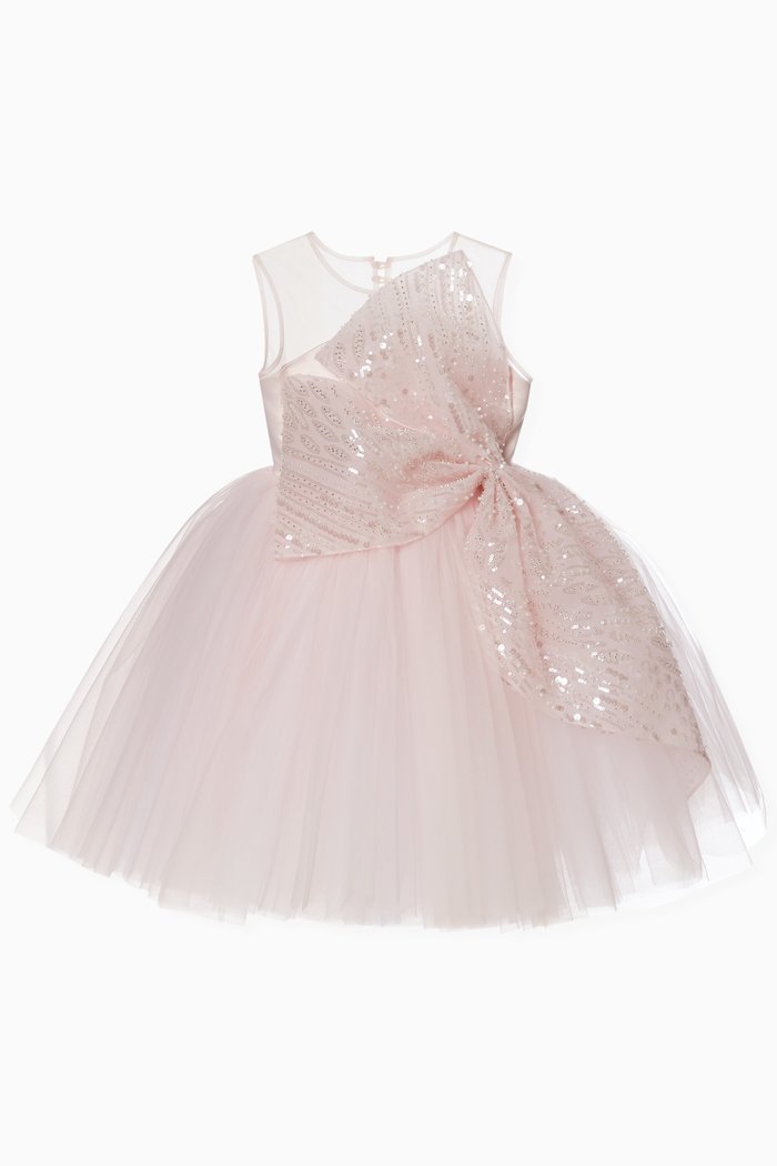 

Bow Dress in Tulle, Pink